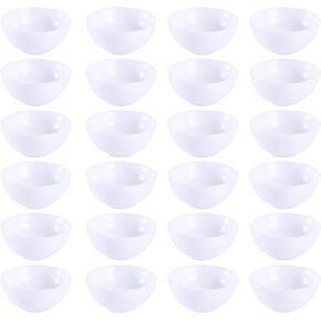 Dollhouse Miniature Bowl Round Mini Bowls الأوعية المصغرة واقعية ، لعبة منزل مصغرة ، ملحقات أدوات المائدة الدمية ، 24 جهاز كمبيوتر