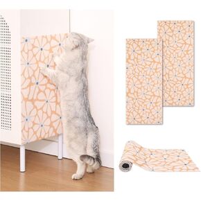 مجموعة من اثنين من 39.4'4 x15.8 '' trimmable diy cat cat anti-scratch anti-scratch-منصات غير ملصقات ذاتية الاستهلاك للسجاد ، واستبدال أرفف الأشجار القط ، وجدران تسلق القطط ، وحامي الأريكة (الأزهار)