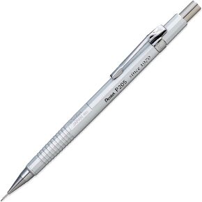 Pentel P205-1Z Mechanical Automatic Pencil - 0.5mm Lead - Silver - Single Pencil