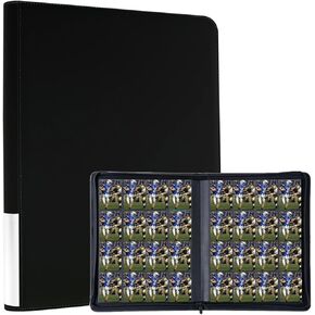 1000+ Pockets Card Binder, Trading Card Binder 16 Pocket, PU Cover with Costum Label, Card Collection Binder for Tcg, MTG, Yugi, Hoke Cards and Cards Sleeve, Card Holder Binders (Yellow&Black)