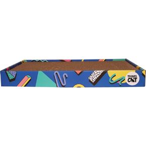 Travel Cat Portable Cat Scratcher - لوحة خدش قطة متينة وقابلة لإعادة التدوير للقطط الداخلي ، هريرة للرياح ، واللعب ، و Scratch - Premium Travel Cat Scratch مع صندوق