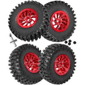 2.2in عجلات وإطارات Beadlock التي تم تعيينها لـ AXIA1 SCX10 CAPRA/AMG 6X6/TRX4/REDCAT GEN8 REDCAT Everest Gen7 Pro ، RC Aluminium 2.2 Beadlock Wheel Rim & 2.2 INTROS