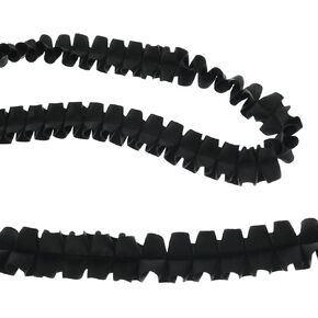 1 Roll 5 Yards Ruffled Ribbon Width 2.5cm Ruffle Lace Gift Decoration Sewing Clothing Hem Propping Up Dolls DIY Craft Materials Ruffled Lace for Decorating Bouquets Black