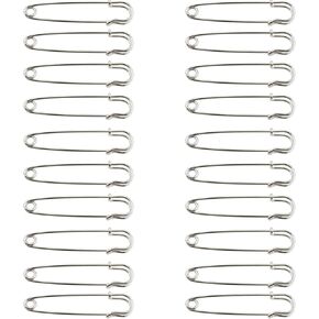 Taodan 20pcs دبابيس بطانية ثقيلة 3 بوصة الفضة من الفولاذ مطلي الصلب الأمتعة دبوس ودبوس الملابس لبطانيات ملابس الحرف اليدوية