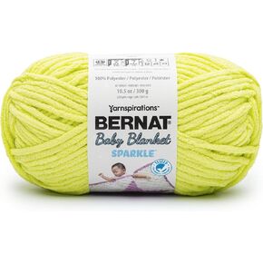Bernat Baby Blanket Sparkle Seaside Seaside Yarn - 1 حزمة من 300 جم/10.5 أوقية - 100 ٪ من البوليستر - #6 Super Bulky - 220 ياردة - الحياكة/الكروشيه