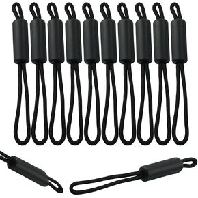 XGNG 12pcs Nylon Plastic Zipper Lanyard Bookbag Zipper Head Extension Lanyard Accessories Durable Replacement Zipper Heads