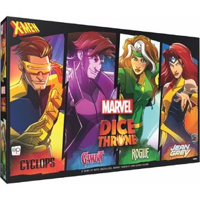 Marvel X-Men Dice Throne Box 2 ، 4 Hero Box يضم Cyclops ، Jean Gray ، Gambit & Rogue ، لعبة تنافسية ، مستقلة ، متوافقة مع Cross ، مرخص رسميًا