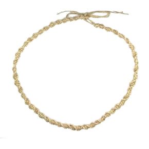 BEACH HEMP JEWELRY Macrame Hemp Choker Necklace Adjustable Tie On for Men Women Teen Girls Handmade In USA