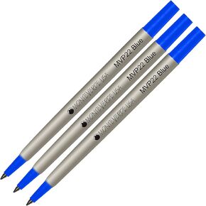 Lanier Combo Pack - 3 Pack - Monteverde® Rollerball P22 Paste Ink Refill متوافق مع معظم أقلام Rollerball Style - Blue (نصيحة غرامة 0.6 مم)