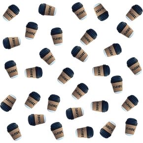 Coffee Cup Nail Charms, 50 PCS Resin Nail Decorations Cute Slime Charms for DIY Crafts Making, Decorations, Scrapbooking, Embellishments, Hair Clip