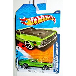 Hot Wheels 2011 71 Mustang Boss 351 Light Green #90/244