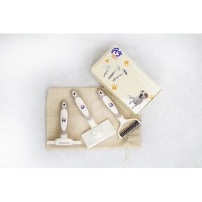 مجموعة أليف أليف-فرشاة 3-PCS مع أداة إزالة الأليفة ، وفرشاة deseshedding ، وفرشاة ذاتية التنظيف-فرش الكلاب الاحترافية لتمسك الكلاب والقطط ذات الشعر الطويل
