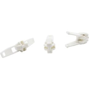 Bimini Slider ~ ykk #10 plastic double head slider ~ White (3 sliders/pack) للاستخدام البحري