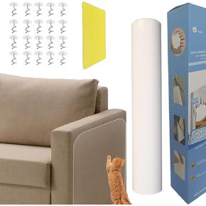 حامي الأثاث Cat Scratch Protector Anti-Cat و Dog Scradcing Door لوحة 11.8*197IN قطعًا تعسفيًا في ويل الأريكة من Cat Claws