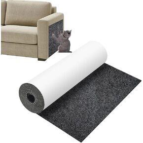 Cat Scratching Mat Self-Adhesive Cat Scratcher Carpet 78.7 x 15.8 Inch DIY Climbing Cat Scratcher Pad Cat Tree Shelves Cover Trimmable Cat Scratch Furniture Protector for Home Furniture Couch Sofa