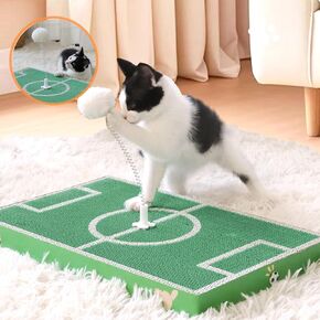 11 "X17" Cat Scratfer Board Pad Cat Scratch With Ball Ball Design Cardboard للقطط الداخلية للقطعة المقفلة من الورق المقوى.