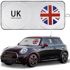 Windshield Sunshade Foldable Anti-UV UV Sun Protector Shade Heat Insulation Reflector for Mini Cooper R50 R52 R55 R56 R60 F54 F55 F56 F60 Countryman Clubman (Union Jack)