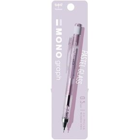 Tombow Mechanicai Pencil Mono Graph| Features Innovative Shake-Mechanism MONO Eraser| LIMITED EDITION Pastel Glass Color| 0.5mm| Purple