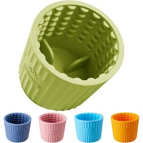 Dog Lick Bowl, Anxiety Relief Dog Licking Mat Freezer Treat Dispenser, Non-Slip Anti-Choking Silicone Slow Feeder Lick Bowl for Small Medium & Large Breed Dogs, BPA Free(Deep Blue,M-L) in Kuwait