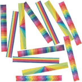 Fun Express Rainbow Slap Bracelets - Jewelry - 12 Pieces - Great For Birthday, School and Classroom Favors and Prizes