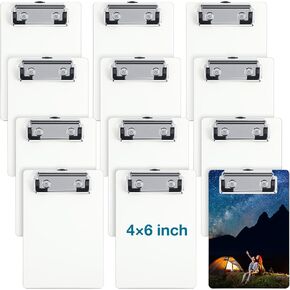 Seajan 12 Pack Sublimation الحافظة Blanks Bulk 4x6 Inges Mini MDF الحافظة على الفراغات المعلمين لتصميم منتجات DIY ومنتجات المكاتب