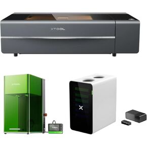 Xtool P2S + F1 Ultra Ultimate Duo ، 55W CO2 CUTER LASER + 20W FIBER و DIADE DUAL ENGRAVER