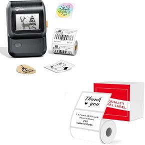 Label Maker Machine with Tape with Square Label 1.57'' x 1.18'' (40 x 30 mm)