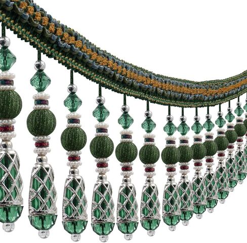 خرز شرابة الهامش تقليم الأقمشة هامش تشذيب الستار الزخرفية شرابات هامشات لامعة البوهو بوهو تزيين خياطة القطع المفروش in Kuwait