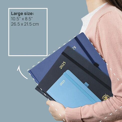 POPRUN Planner 2025-2026, (Medium 6.5'' x 8.5'' Hard Cover) Academic Calendar (July 25-June 26) Daily Weekly and Monthly Appointment Book with Hourly Time Slots, Monthly Tabs, 100 GSM - Midnight Green in Saudi Arabia