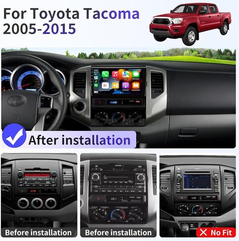 Car Radio Stereo for Toyota Tacoma 2005-2015 Apple Carplay Android Auto 10.1 inch IPS Touch Screen Car Stereo with Bluetooth 5G WiFi DSP GPS Navigation FM/RDS Backup Camera in Saudi Arabia