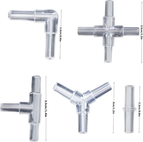 Aquarium Air Pump Accessories Fish Tank Oxygen Regulator 15 Pieces Plastic Air Control Valve Tube Pipe Fitting with Portable Box in Saudi Arabia