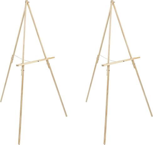 Creative Mark Lightweight Easel Stand for Art Display - Versatile Welcome Sign Stand, Wood Easel Stand for Indoor/Outdoor Use, Sturdy Construction with Non-Skid Feet - Ideal for Photos, Foam Boards in Saudi Arabia