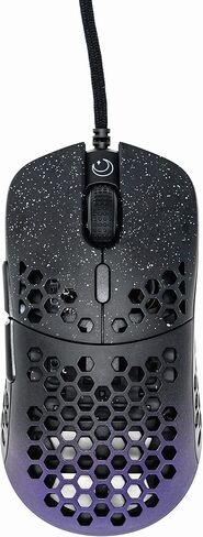 Gwolves Hati HTM Ultra Lightweight Honeycomb Design Wired Gaming Mouse 3389 Sensor - PTFE Skates - 6 Buttons - Only 58G(Violet) in Kuwait