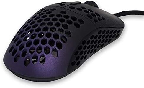 Gwolves Hati HTM Ultra Lightweight Honeycomb Design Wired Gaming Mouse 3389 Sensor - PTFE Skates - 6 Buttons - Only 58G(Violet) in Kuwait