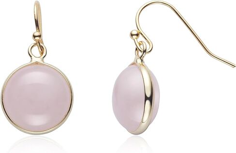 أقراط ذهبية عيار 14 قيراط للنساء مصنوعة يدويًا من مجوهرات اليشم الأخضر أقراط من الحجر الأخضر للنساء أقراط متدلية من جوهرة الميلاد هدية بمناسبة الذكرى السنوية للتخرج والعودة إلى المدرسة (ذهب أصفر + أخضر فاتح) in Kuwait