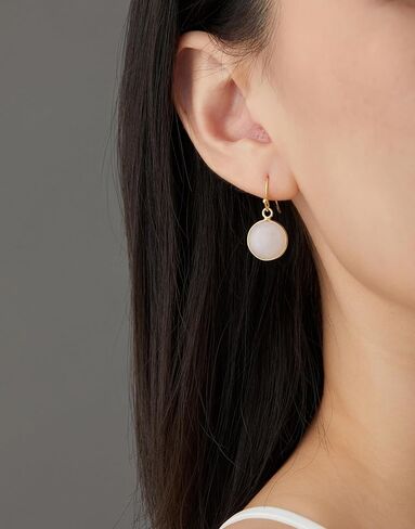 أقراط ذهبية عيار 14 قيراط للنساء مصنوعة يدويًا من مجوهرات اليشم الأخضر أقراط من الحجر الأخضر للنساء أقراط متدلية من جوهرة الميلاد هدية بمناسبة الذكرى السنوية للتخرج والعودة إلى المدرسة (ذهب أصفر + أخضر فاتح) in Kuwait