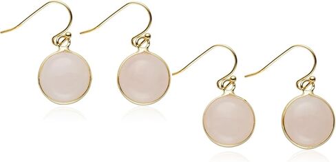 أقراط ذهبية عيار 14 قيراط للنساء مصنوعة يدويًا من مجوهرات اليشم الأخضر أقراط من الحجر الأخضر للنساء أقراط متدلية من جوهرة الميلاد هدية بمناسبة الذكرى السنوية للتخرج والعودة إلى المدرسة (ذهب أصفر + أخضر فاتح) in Kuwait