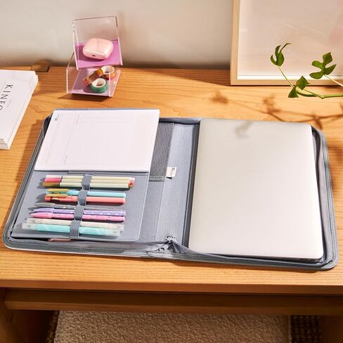 Erin Condren Large Stand-Up Folio - Slate Blue With Star Wars Grogu's Path Classic Colorful Design | On The Go Organization System For Planners, Notebooks, Journals, Laptops, or Tablets in Saudi Arabia