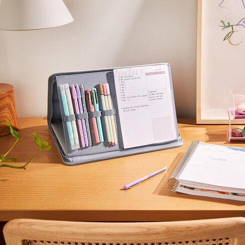 Erin Condren Large Stand-Up Folio - Slate Blue With Star Wars Grogu's Path Classic Colorful Design | On The Go Organization System For Planners, Notebooks, Journals, Laptops, or Tablets in Saudi Arabia