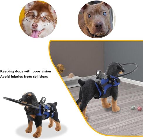 Blind Dog Bumper Guards, Easy Fixation Pet Harness Guiding Device Lightweight Unhindered Mobility High Comfort for Blind Pets (S) in Kuwait