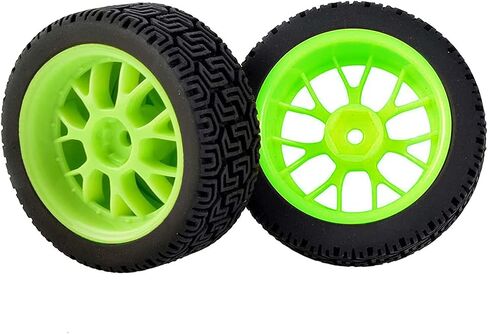 4PCS RC Rally Car Plastic Wheel Rims Tires and Rubber Tyres 68mm for 1/10 RC On-Road Flat Run Racing Car for Tamiya HSP HPI WR8 TT02 WLtoys Kyosho (Vintage-Black) in Saudi Arabia