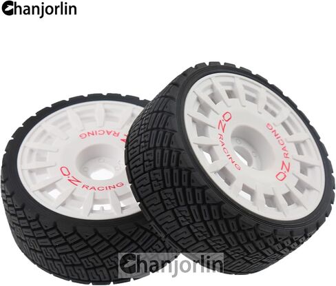 1/8 RC On Road Tires And Plastic Street Wheels 17mm Hex OD 3.94'' 1/7 Rally Racing Tyres For 1:8 1:7 Touring Street Drift Car Tamiya HPI WR8 HSP ARRMA Redcat Losi Kyosho GT2 VRX W10 (White) in Kuwait