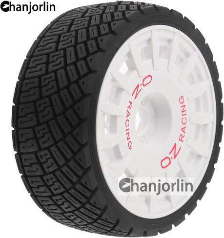 1/8 RC On Road Tires And Plastic Street Wheels 17mm Hex OD 3.94'' 1/7 Rally Racing Tyres For 1:8 1:7 Touring Street Drift Car Tamiya HPI WR8 HSP ARRMA Redcat Losi Kyosho GT2 VRX W10 (White) in Kuwait
