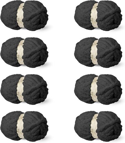 Chunky Yarn for Hand Knitting, Chunky Chenille Blanket Yarn for Crocheting, Bulky Soft Fluffy Chenille for Blanket Project, 8 Pack of 8oz/25yds, Pink&Purple in Saudi Arabia