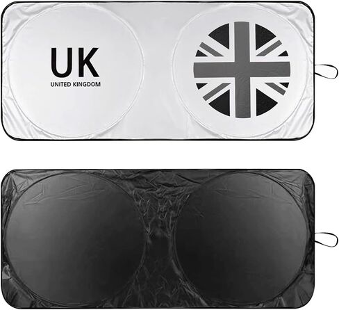 Windshield Sunshade Foldable Anti-UV UV Sun Protector Shade Heat Insulation Reflector for Mini Cooper R50 R52 R55 R56 R60 F54 F55 F56 F60 Countryman Clubman (Union Jack) in Kuwait