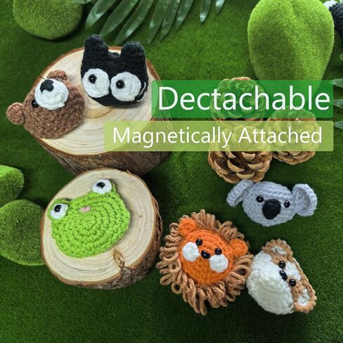 Kitcroet Beginners Crochet Kit Lion Fridge Magnet Animal Crochet Amigurumi Craft Knitting Crocheting Kits with Step-by-Step Video Tutorials, 1 Pcs Lion in Saudi Arabia