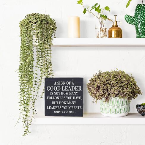 Inspirational Team Noun Office Decor Desk Decor Wooden Box Sign, Rustic Black Wood Plaque Box Sign for Home Office Desk Shelf Table Decoration Coworker Gift Team Sign, Green in Kuwait