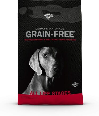 Diamond Naturals Grain Free Real Meat Recipe Premium Dry Dog Food With Real Pasture Raised Beef 28Lb in Kuwait