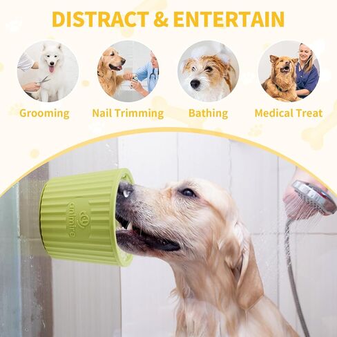 Dog Lick Bowl, Anxiety Relief Dog Licking Mat Freezer Treat Dispenser, Non-Slip Anti-Choking Silicone Slow Feeder Lick Bowl for Small Medium & Large Breed Dogs, BPA Free(Deep Blue,M-L) in Kuwait