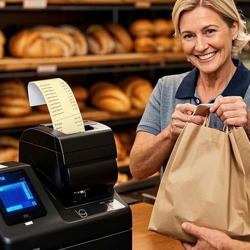 10 Rolls 2 1/4" x 50' Yellow Thermal Receipt Paper Printer POS Cash Register Suitable for Shops Supermarkets Stores Retailers in Saudi Arabia